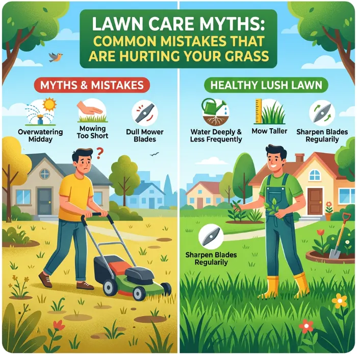Lawn Care Myths: Common Mistakes that are Hurting Your Grass